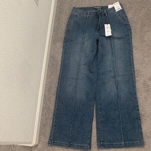 Women's Wide Leg Blue Jeans